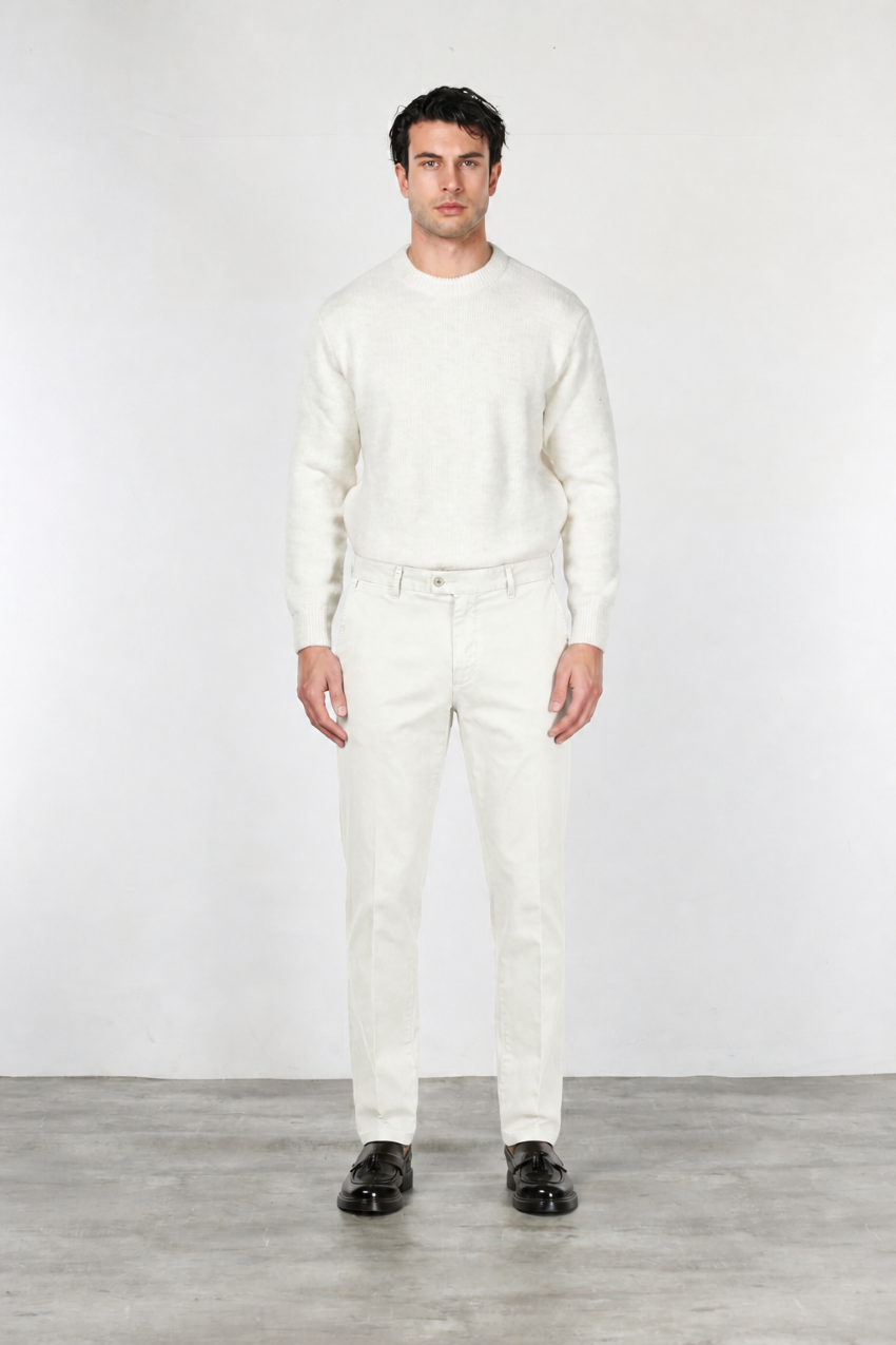 Madison pantalone chino uomo in bull stretch carrot fit