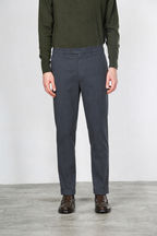 Paris pantalone chino uomo in gabardina cotone e lana carrot fit