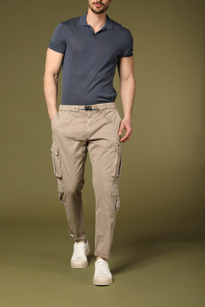 Image 1 of men's Bahamas Bunckle model cargo pants in stucco, regular fit by Mason's