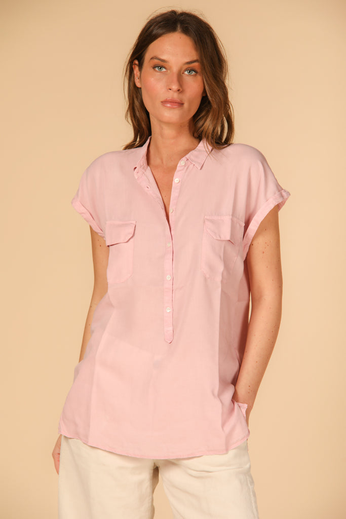 Image 1 of  Woman's shirt in lilac Tencel, Casta model by Mason' s
