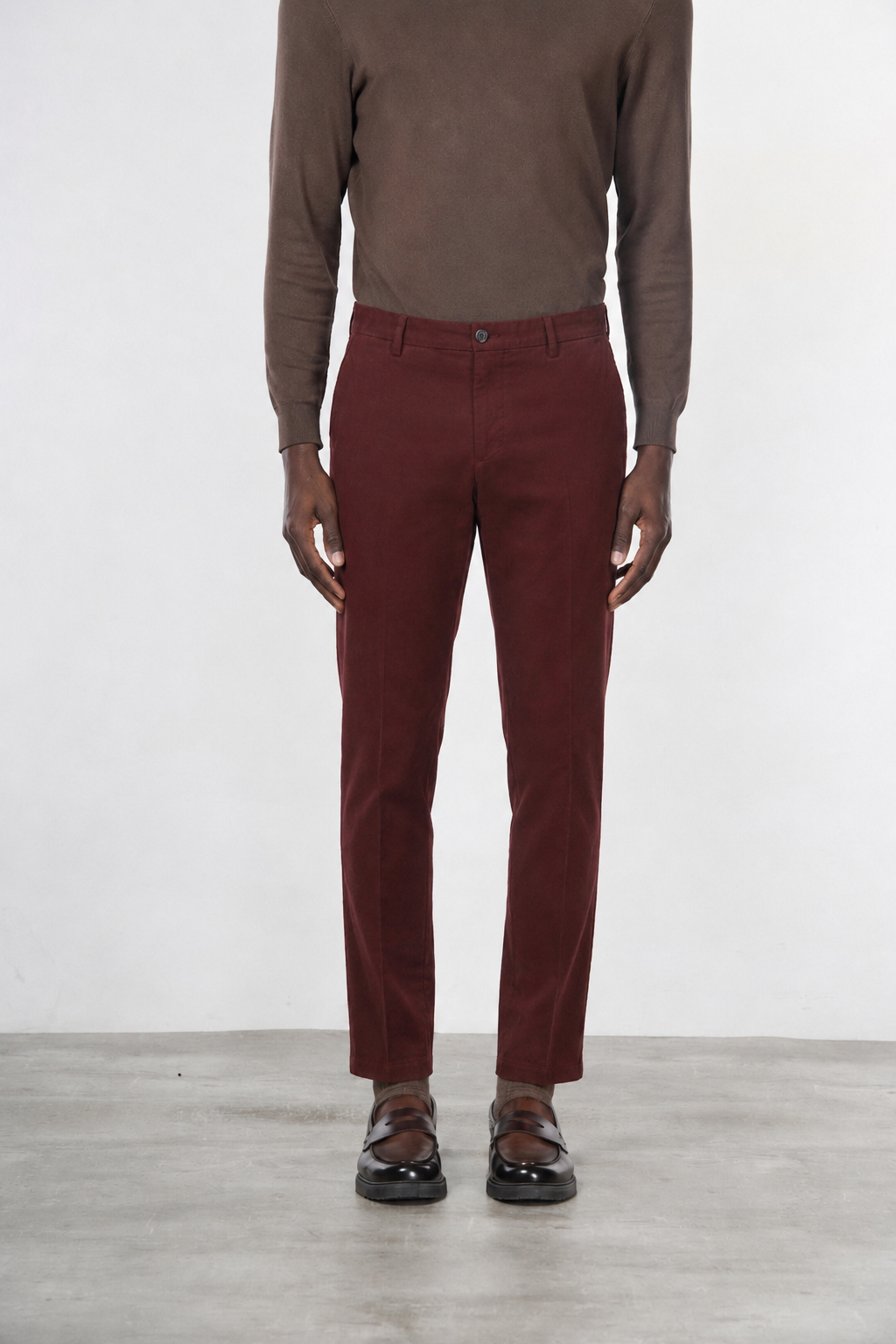 Milano Chinohose Herren in Stretch-Gabardine, Extra Slim Fit ①
