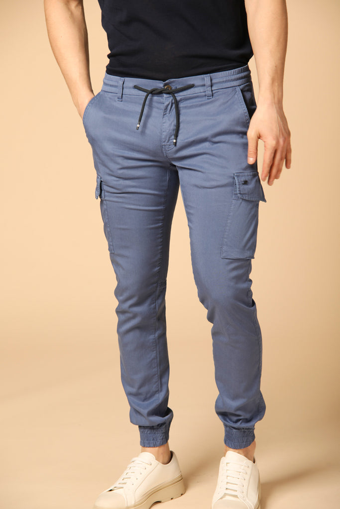 Image 1 of men's Chile Elax model cargo pants in indigo, extra slim fit by Mason's