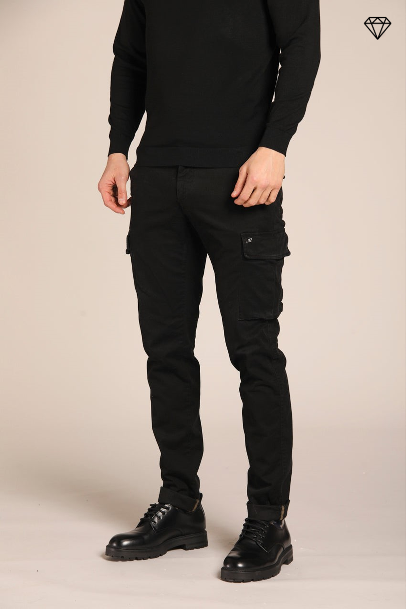 Chile men's cargo pants in gabardine extra slim fit ①