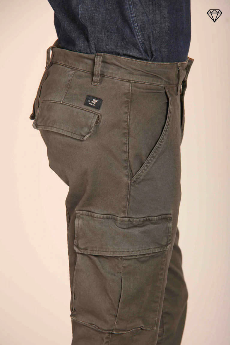 Chile pantalón cargo hombre en gabardina ajuste extra slim