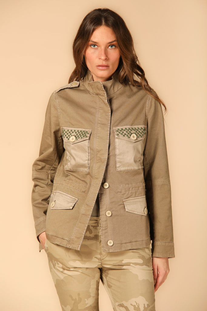 Image 1 of Eva model field jacket in kaki by Mason's