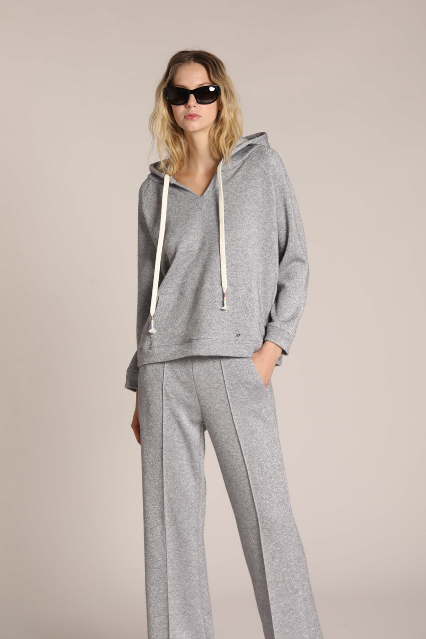 immagine 1 di felap donna, con cappuccio, modello Hoodie, di colore grigio, con lurex di Mason's