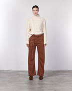 Violette pantalón chino de mujer en twill balloon fit ①

