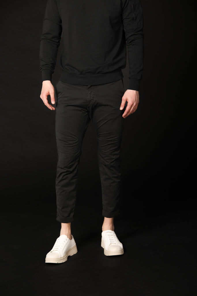 Image 1 of men's John Coolkhinos model chino pants in black, carrot fit by Mason's