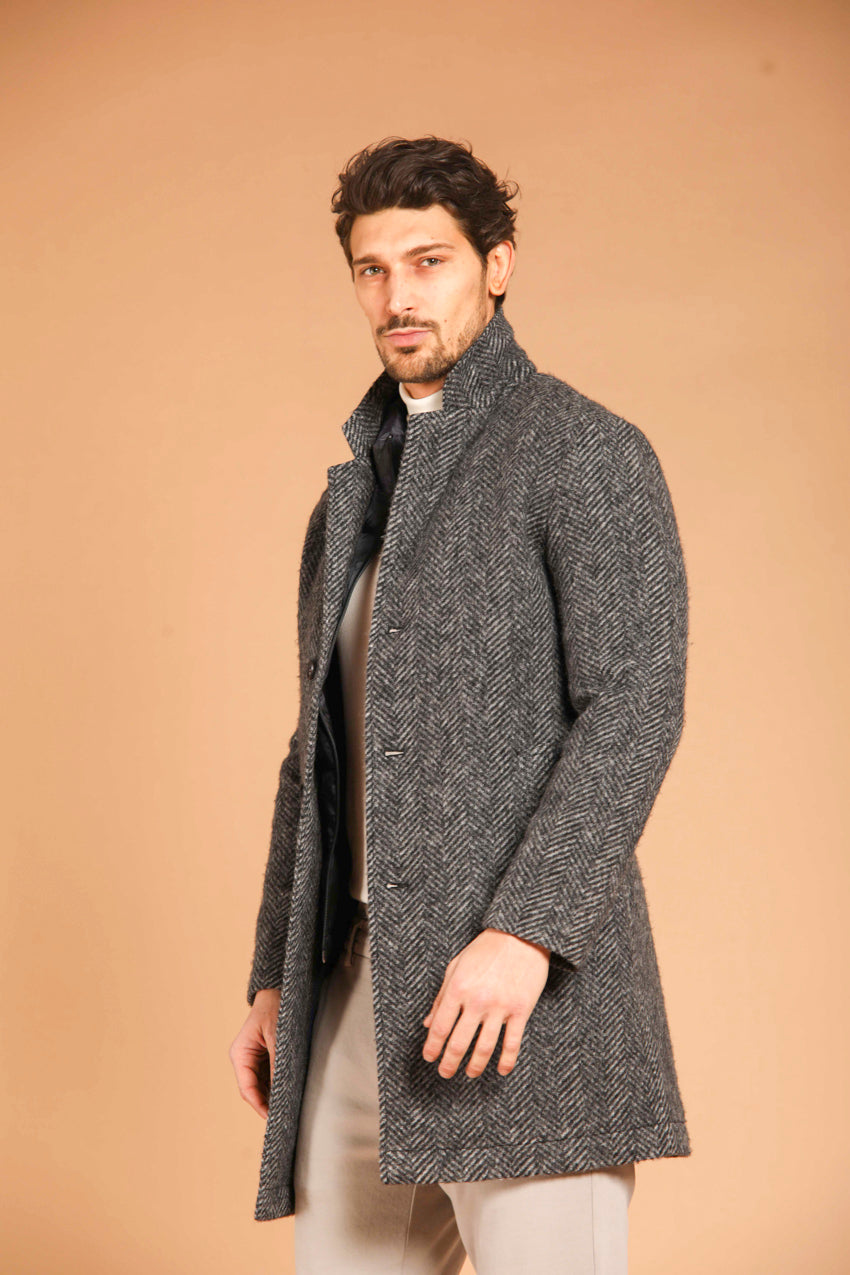 immagine 1 di cappotto uomo modello Los Angeles di colore grigio scuro, fit regular di Mason's