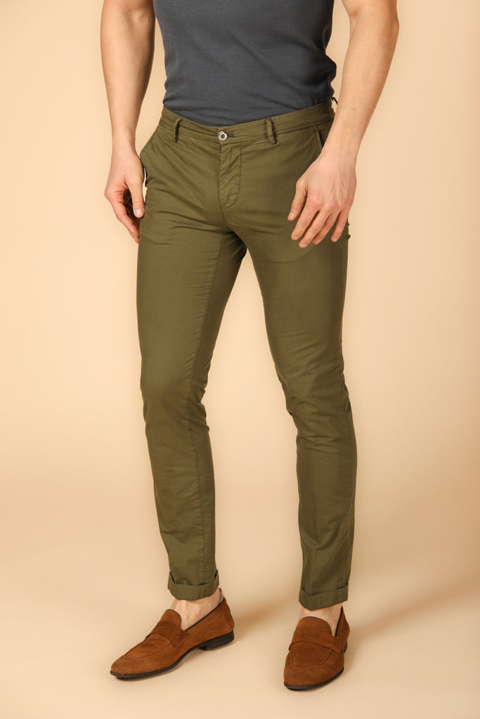 Image 1 of men's Milano Style chino pants in green, extra slim fit by Mason's