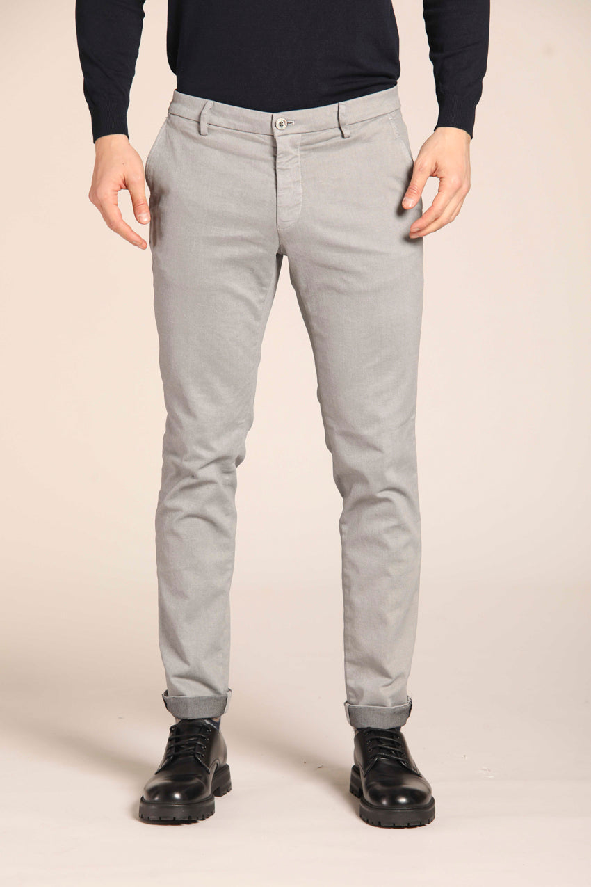 immagine 1 di pantalone chino uomo modello Milano Style, grigio, fit extra slim di Mason's