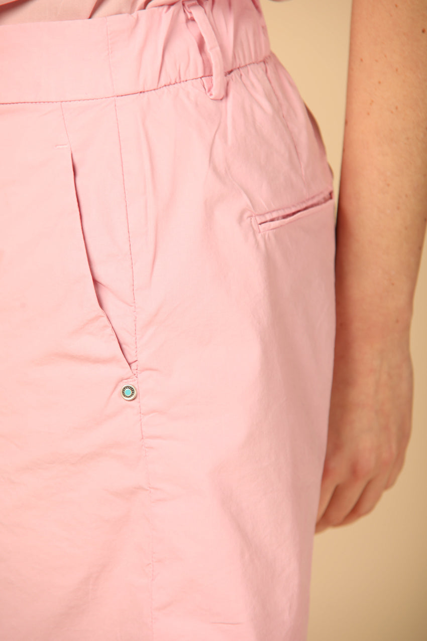 Image 3 of women's New York Cozy model chino Bermuda shorts in lilac color, regular fit by Mason's.