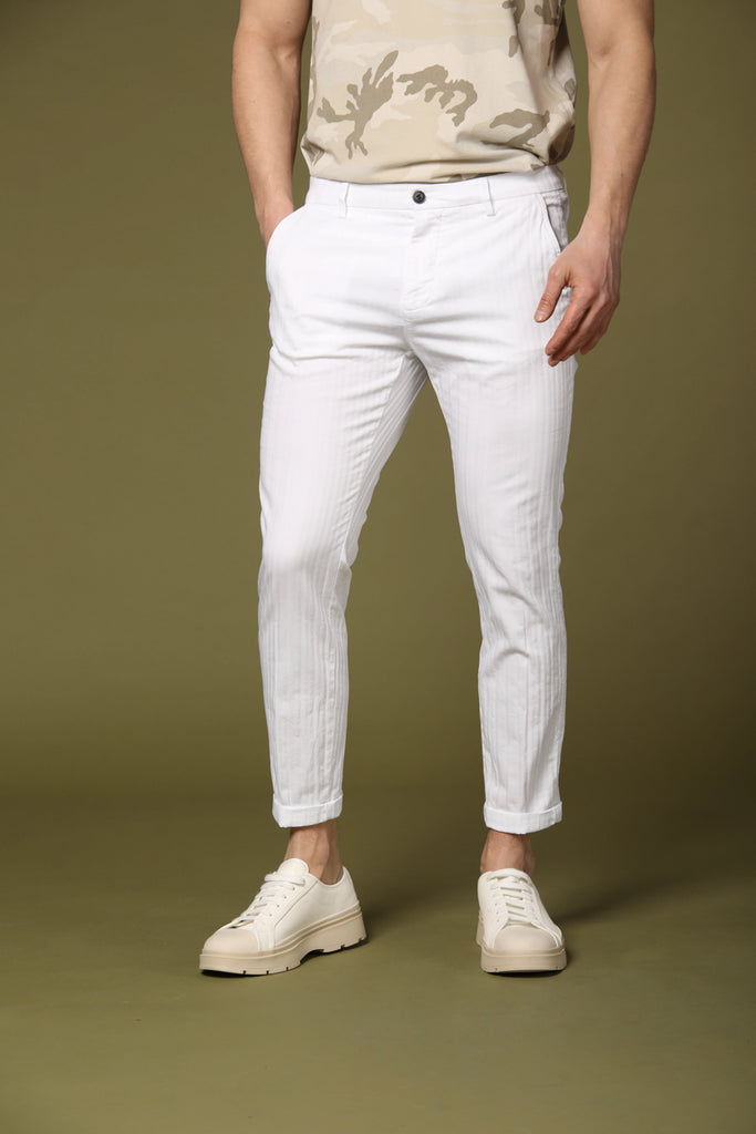 Image 1 of men's Osaka Style chino pants, white, carrot fit by Mason's