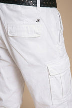 Chile men's cargo bermuda in stretch satin slim fit ①