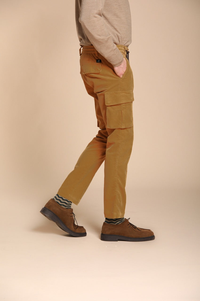 Chile Jogger men's cargo trousers in 1500-wale corduroy extra slim fit