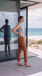 Chile City women's cargo pants in stretch gabardine slim fit