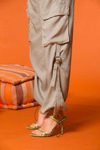 Francis pantalón cargo jogger mujer en algodón modal wide leg