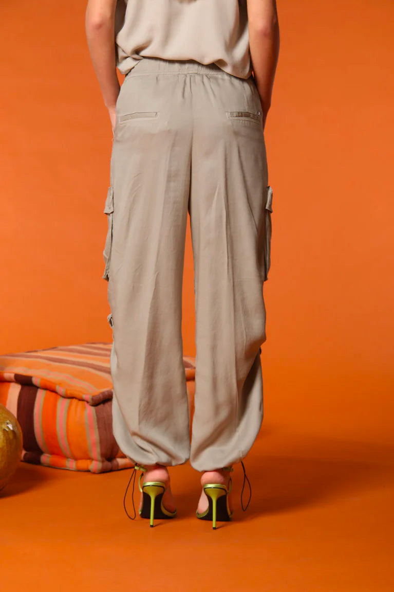 Francis pantalón cargo jogger mujer en algodón modal wide leg