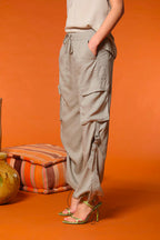 Francis pantalón cargo jogger mujer en algodón modal wide leg