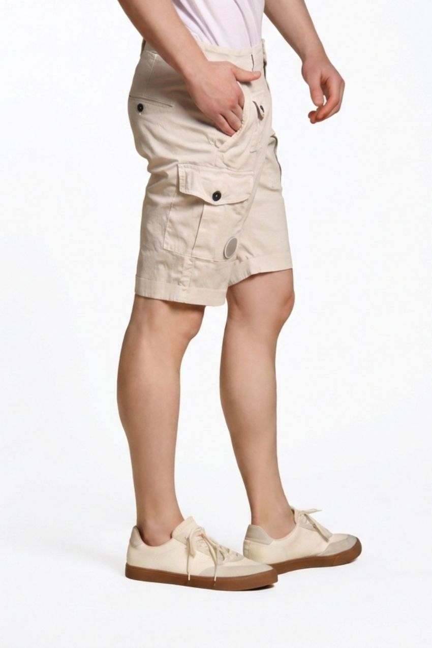 George Coolpocket Bermuda cargo hombre en satén stretch logo edition carrot fit ①