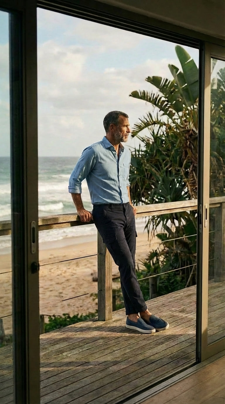 Chile pantalon cargo homme en satin stretch extra slim fit ①