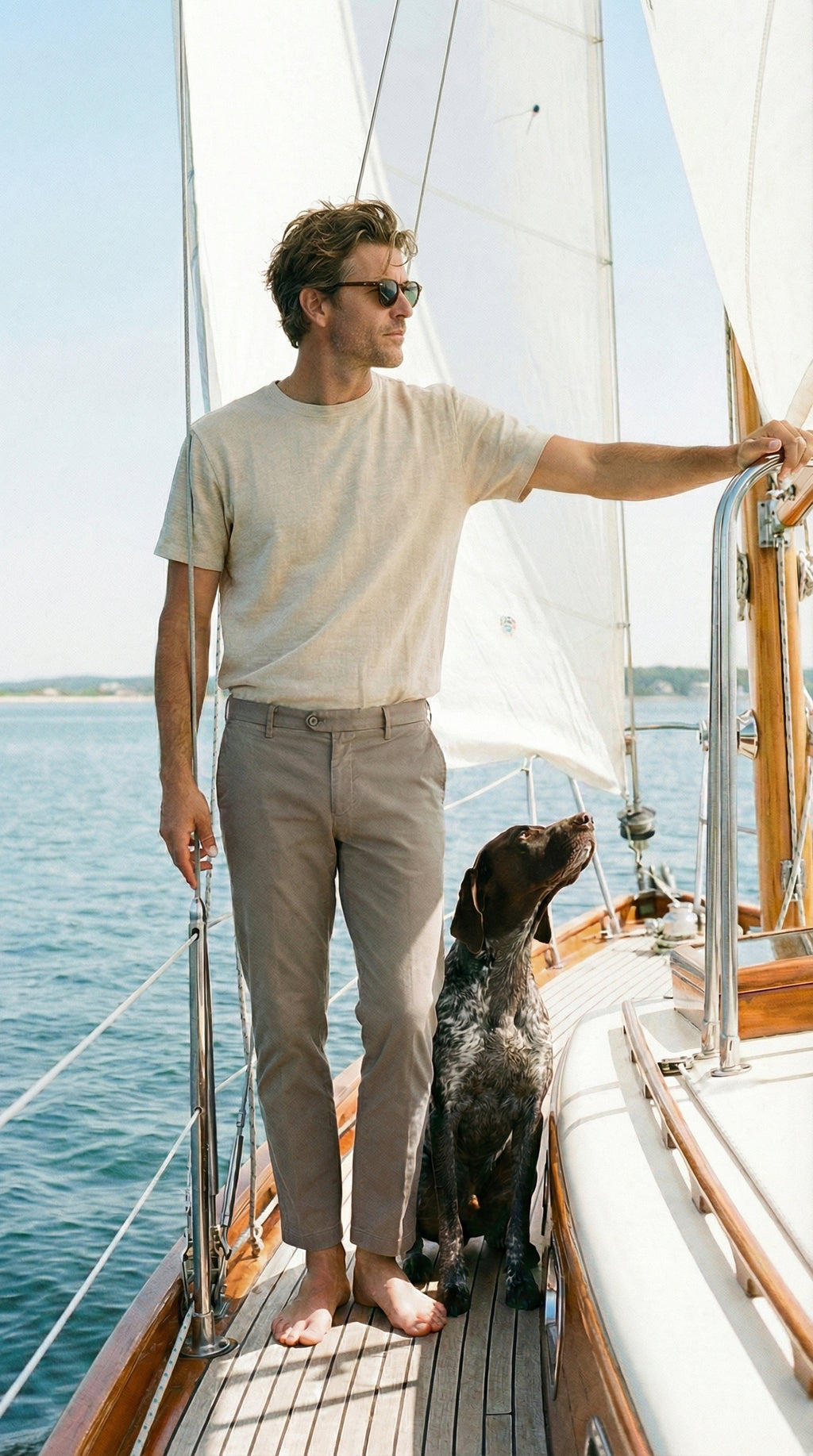 New York Herren Chino Hose aus Stretch-Gabardine regular fit ①