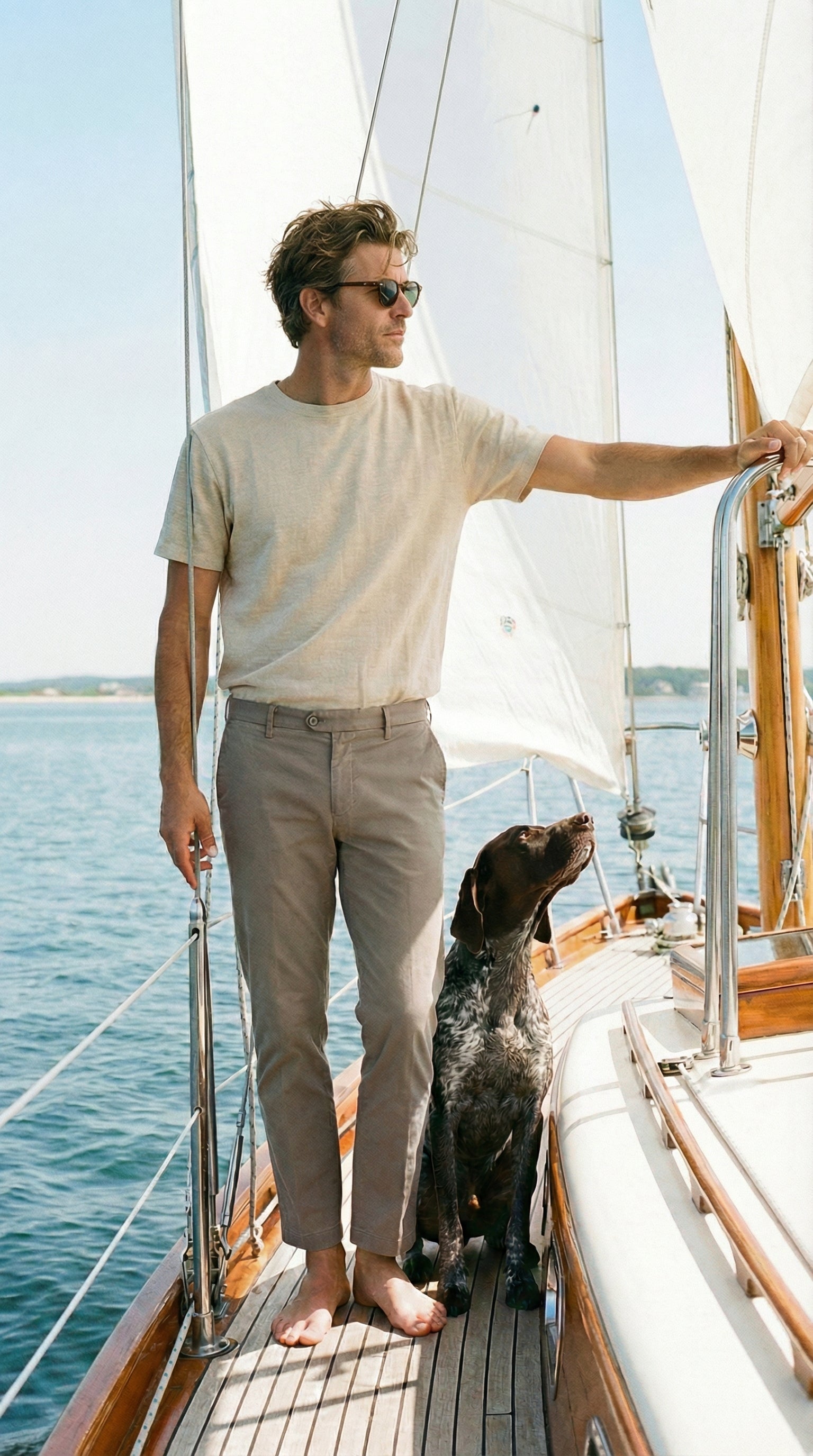 New York Herren Chino Hose aus Stretch-Gabardine regular fit ①