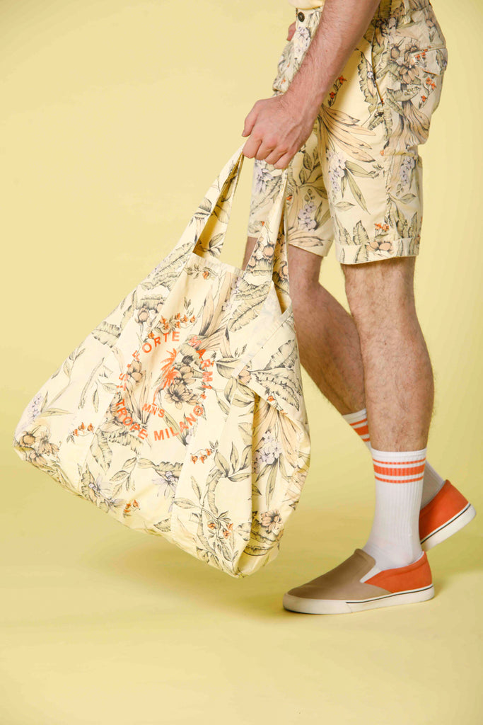 image 1 of Mason's bag in cotton with floreal print light yellow by mason's 
