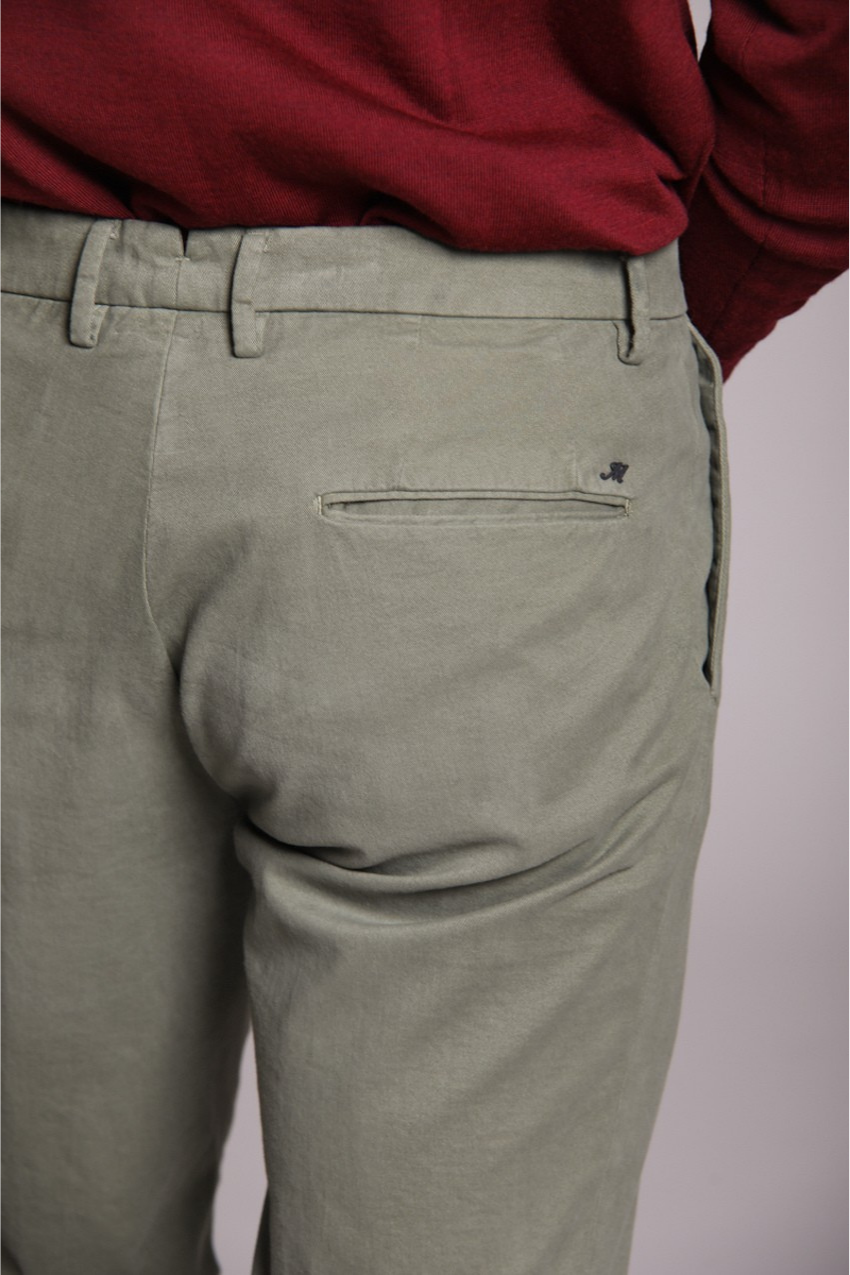 New York Time 2 Pinces men's chino pants in cotton and wool regular fit