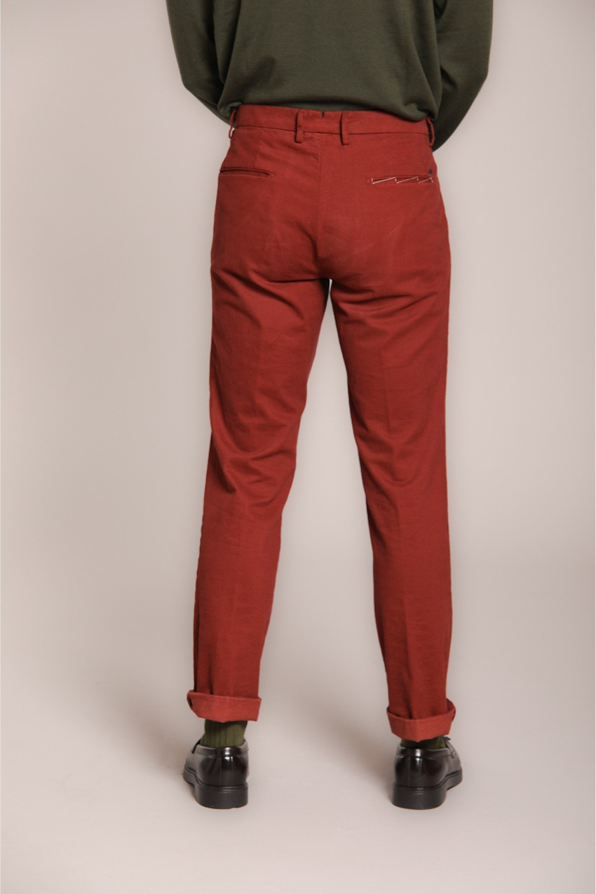 New York Time 2 Pinces pantalón chino hombre en algodón y lana regular fit