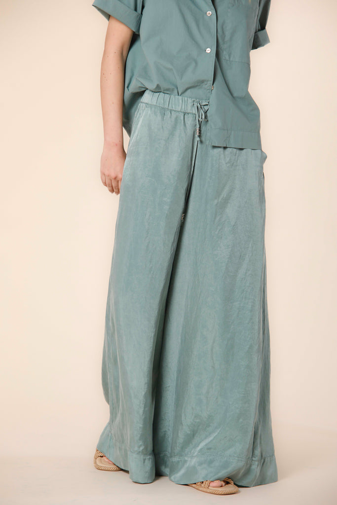 image 1 of women's chino pants in modal model portofino in mint green by mason's 