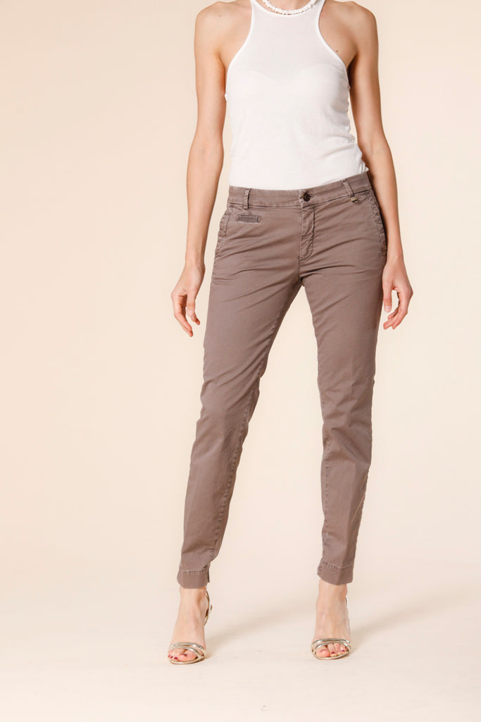 image 1 of women's chino pant in gabardine jaqueline archivio in brown curvy fit by mason's 