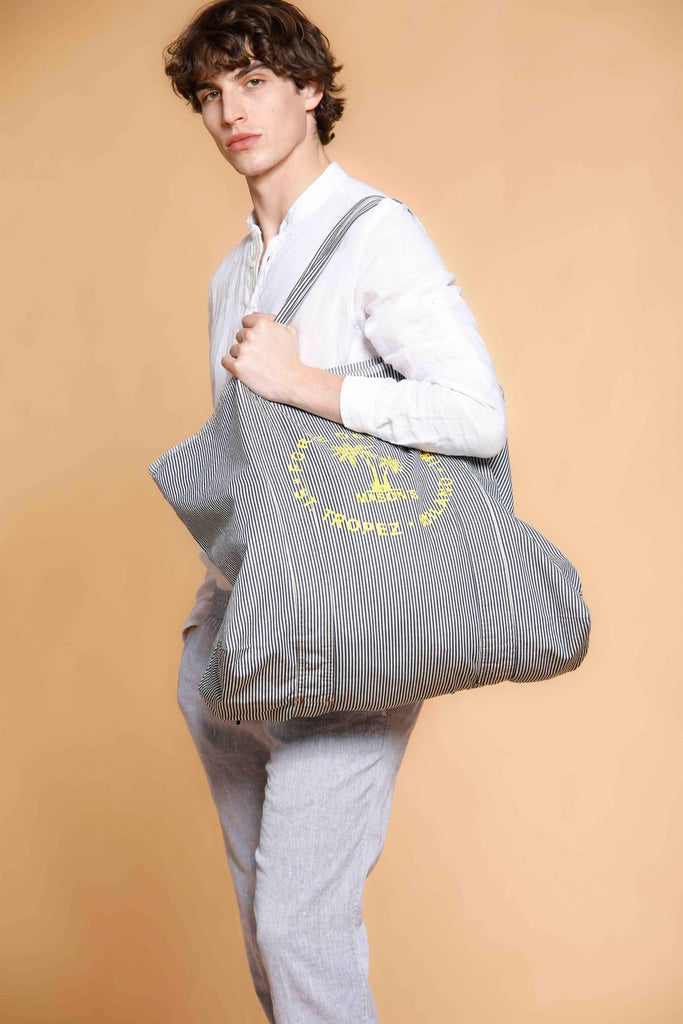 Mason's Bag unisex in cotton with yellow prints ①