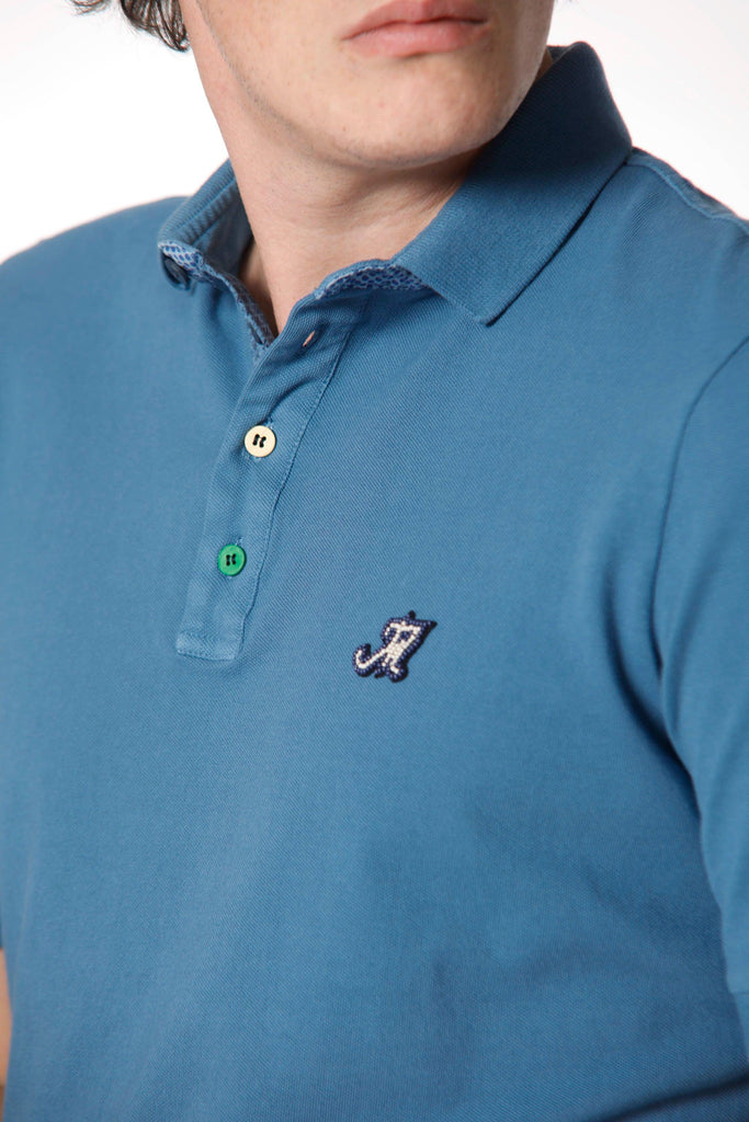Leopardi man polo shirt in cotton with details