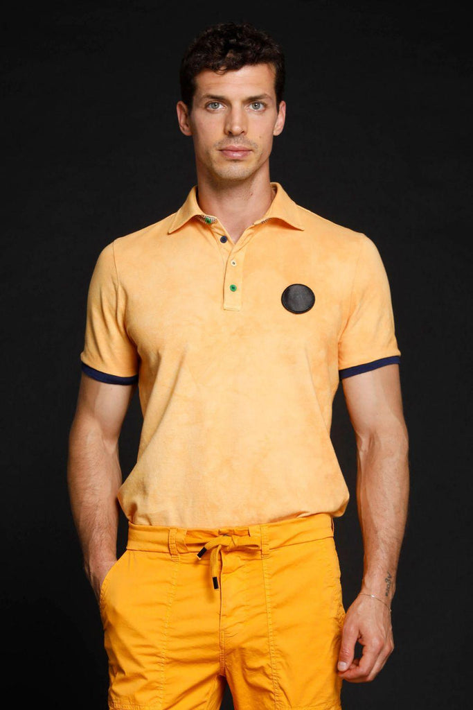 Print man polo shirt in cotton with Logo Edition patch and details - Mason's US