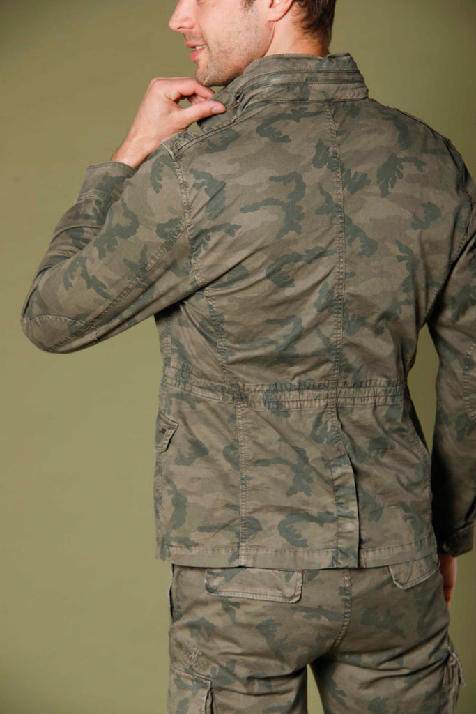 image 4 of men's field jacket in cotton with camouflage pattern M74 Jacket in green regular fit by Mason's 