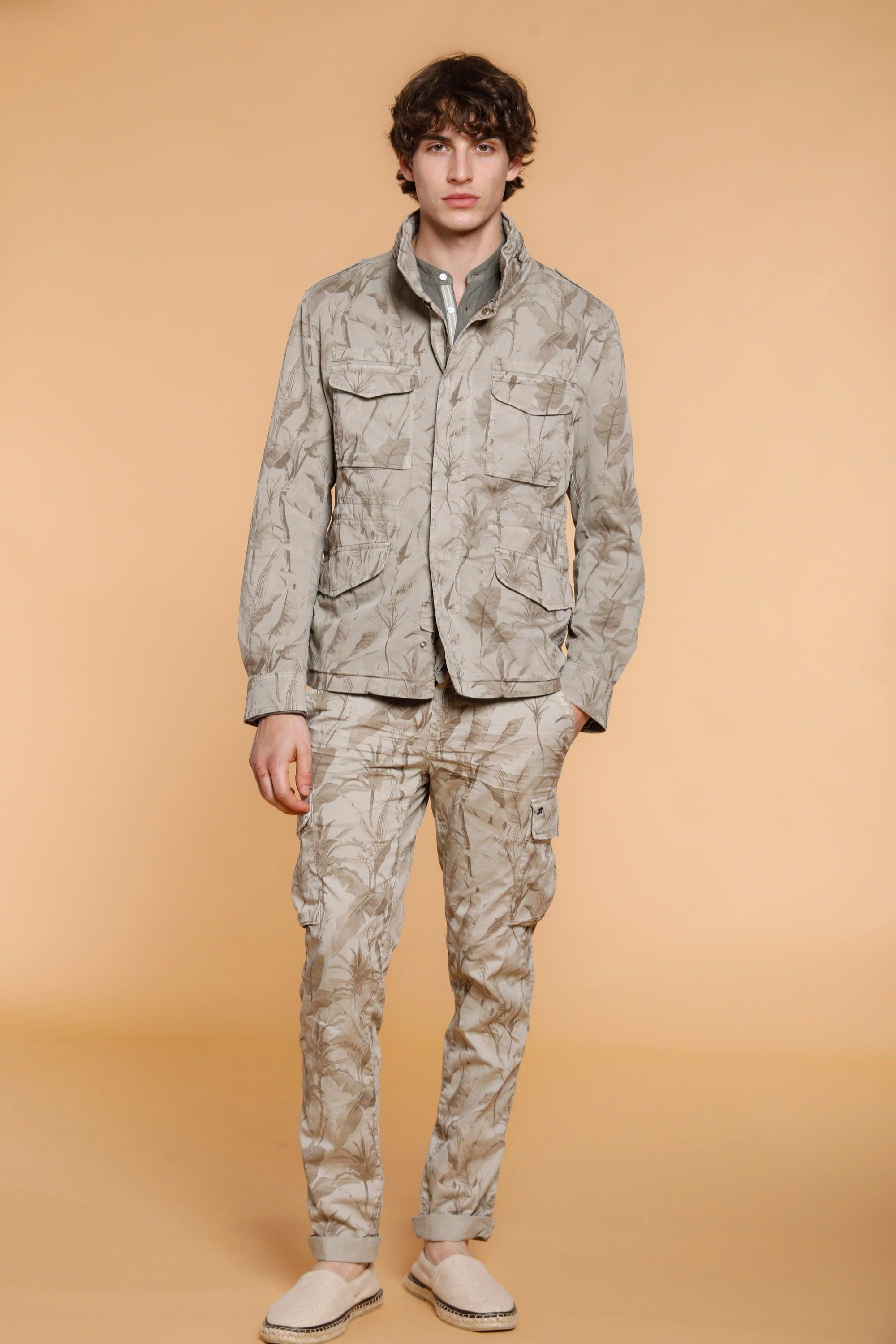 M74 Jacket giacca uomo in twill di cotone con stampa foglie - Mason's
