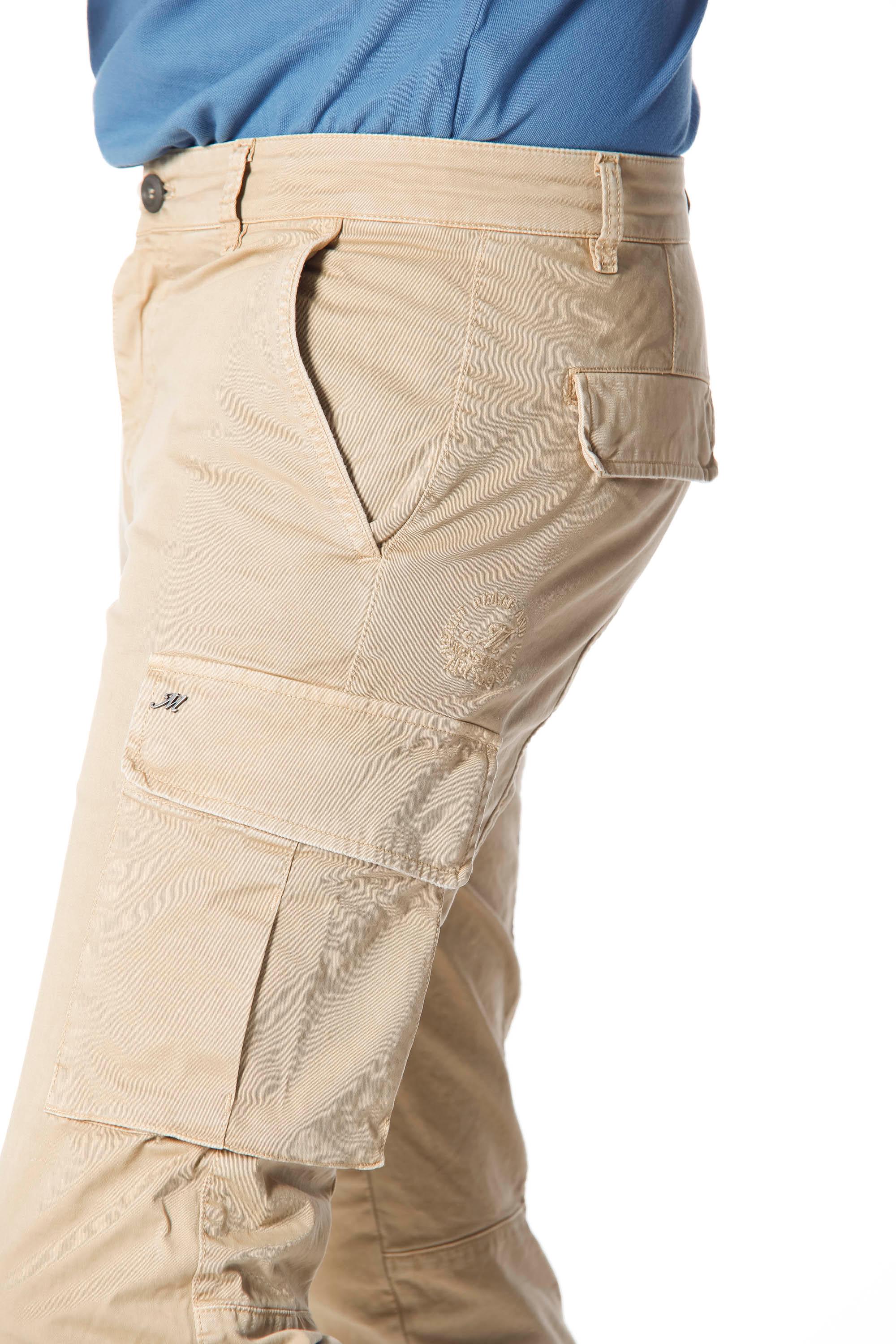 Chile pantalone cargo uomo in twill di cotone stretch extra slim fit - Mason's