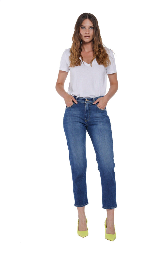 Agnes women's 5-pocket trousers in denim regular