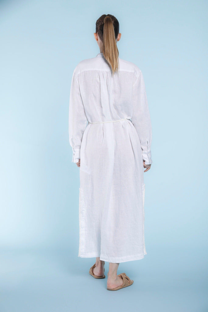 Colette Dress woman long linen dress with large pockets and belt