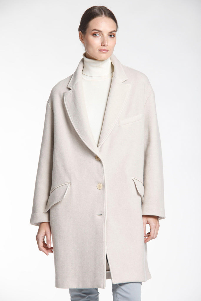 Image 1 of women's coat in ice-colored wool, Isabel Coat model by Mason's