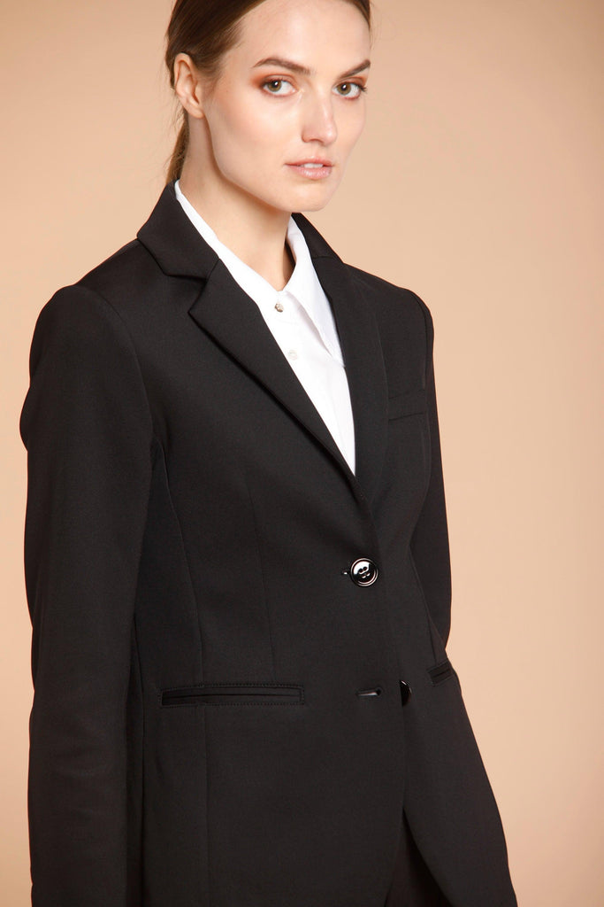 picture 5 of women's Helena blazer in black jersey  by Mason's