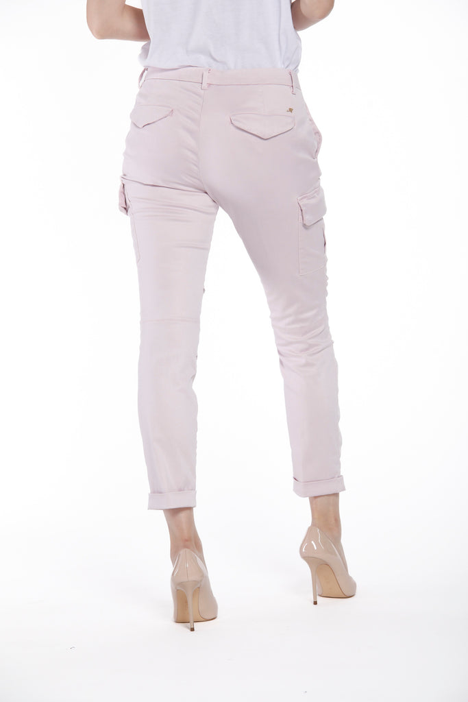 Chile City woman cargo pants in stretch satin icon washes curvy
