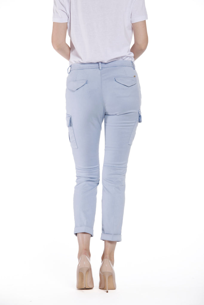 Chile City woman cargo pants in stretch satin icon washes curvy