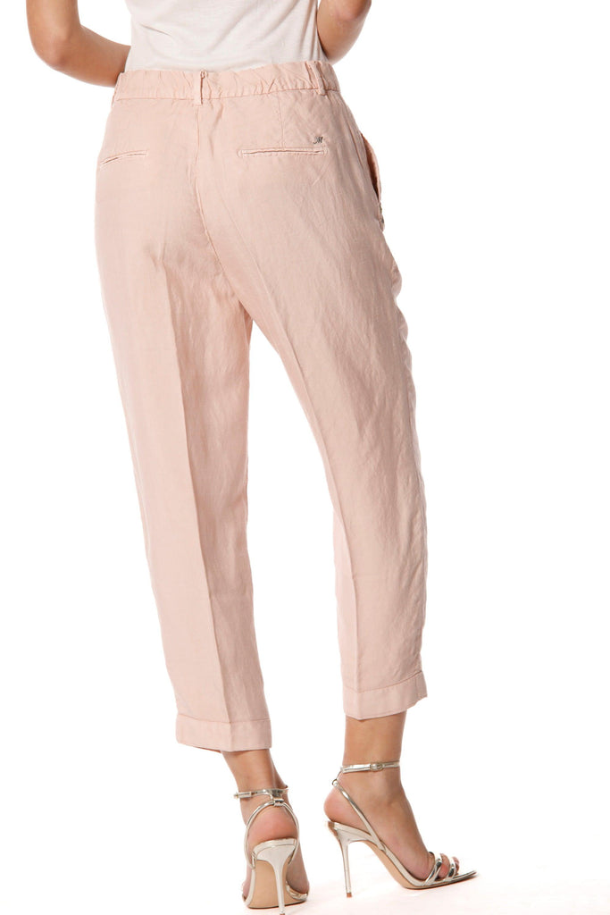 Linda Summer woman chino pants in tencel and linen relaxed
