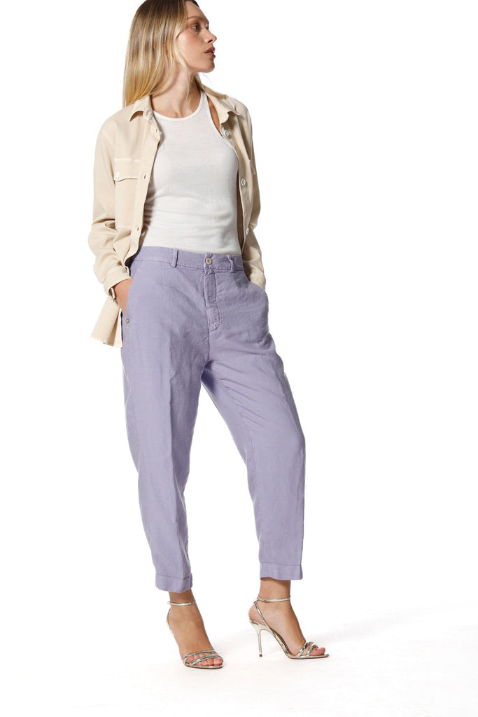 Linda Summer woman chino pants in tencel and linen relaxed - Mason's US