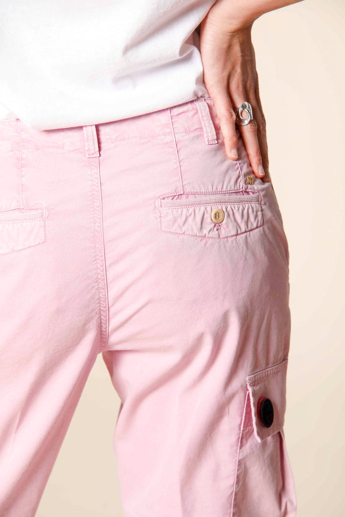 Image 2 of women's cargo pants in lilac cotton twill icon washes Judy Archivio W model by Mason's