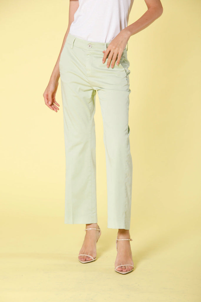 New York Cropped women's chino pants in cotton and tencel parachute fabric regular