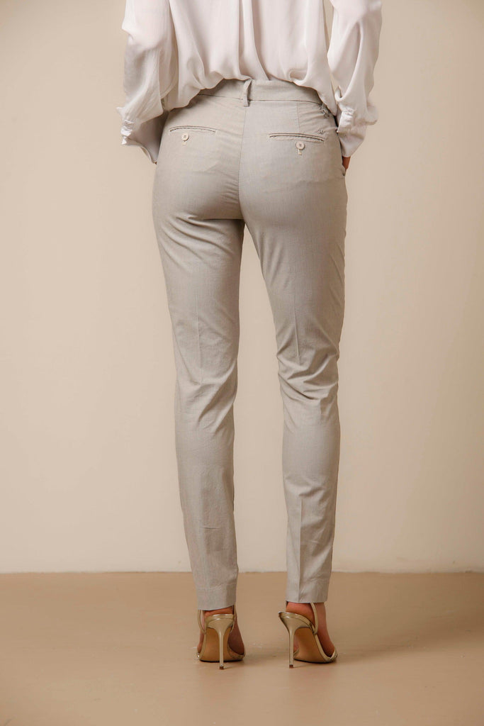 New York Slim woman chino pants in tencel and cotton with stripes pattern slim - Mason's US