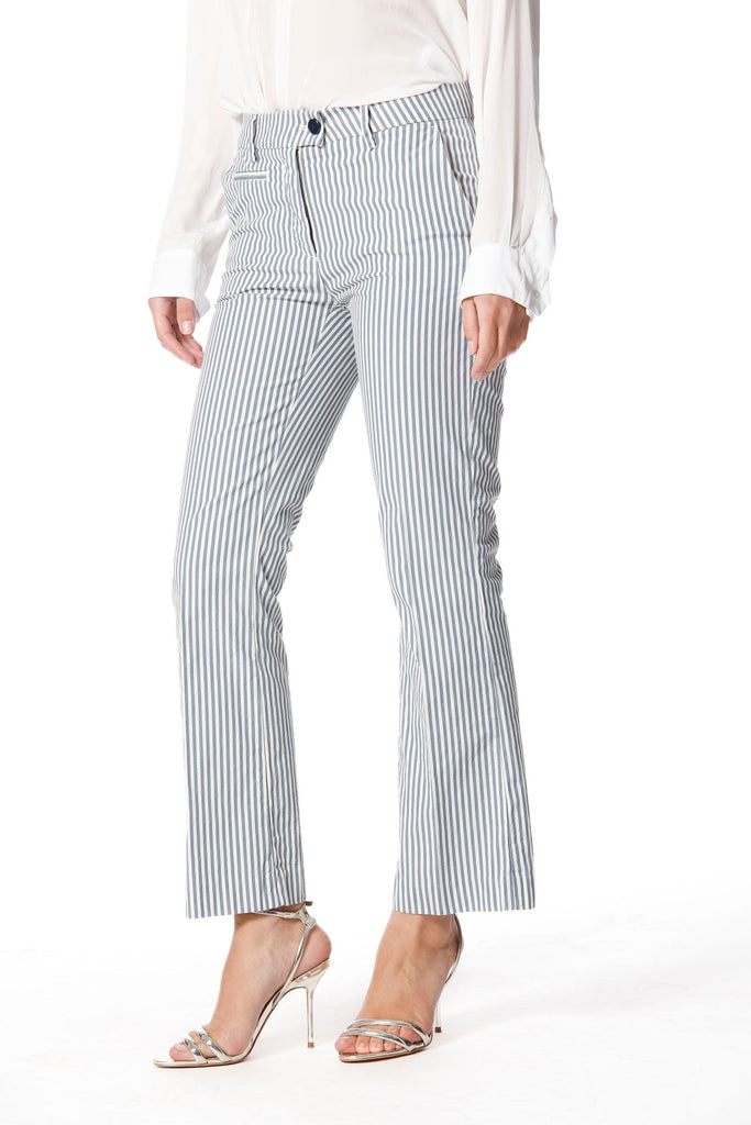 New York Trumpet woman chino pants in cotton with stripes pattern slim - Mason's US